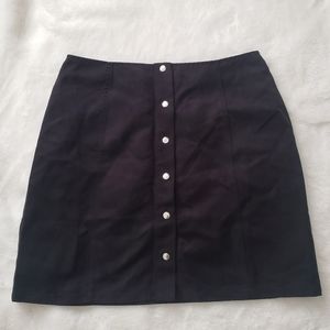 Black suede skirt
